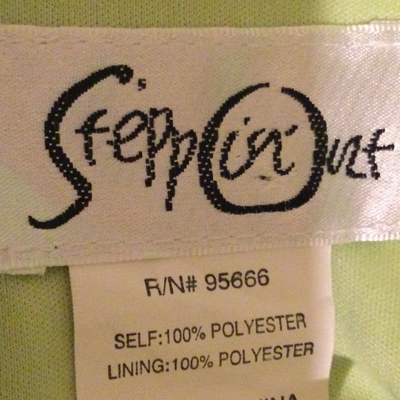 Pretty Spring Green Fancy  strapless Midi Dress by Stepping Out - Picture 11 of 14